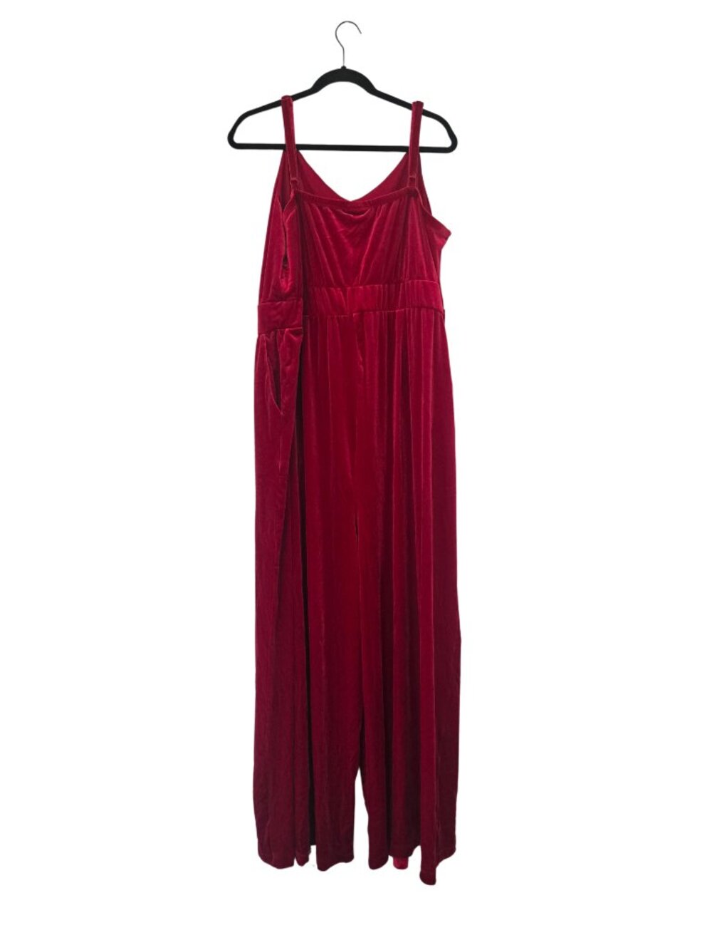 Torrid - Red Velvet Wide Leg Jumpsuit - 3X - Picture 3 of 5